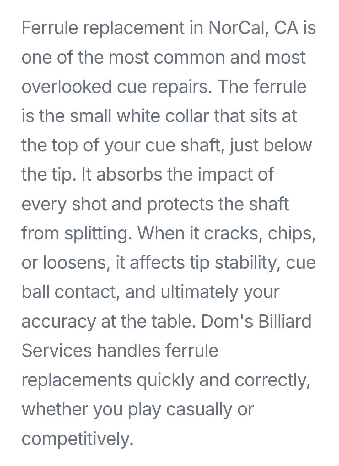 Pool Cue Retip Job — Before